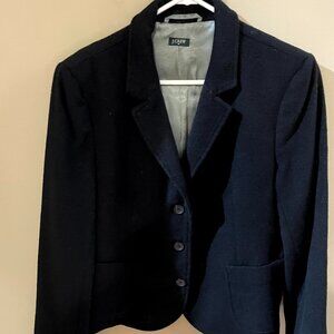 JCREW Black 3 Button Wool Blend Lined Blazer - Size 10